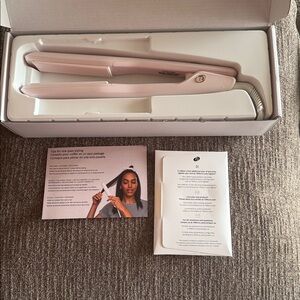 T3 Single Pass 1” Ceramic Straightener Hair Tool in Light Pink Satin Blush